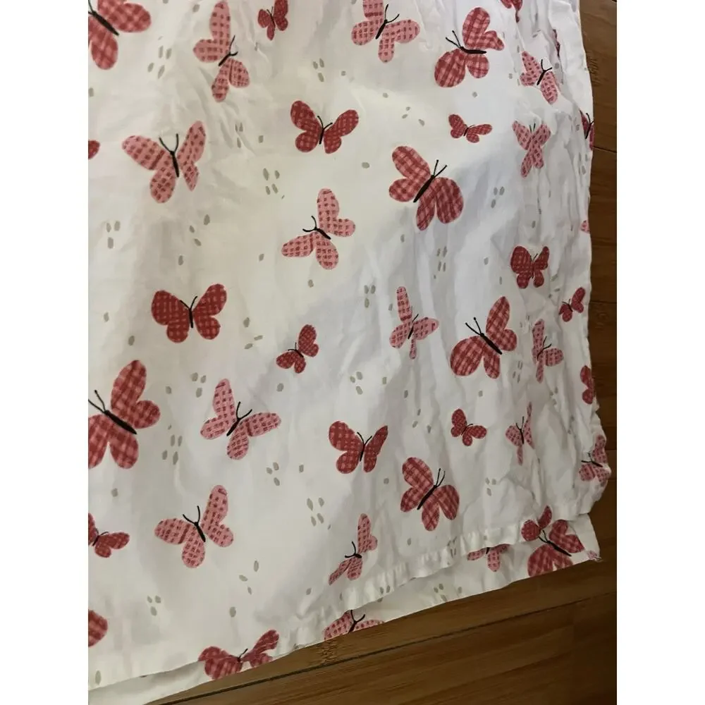 Pillowfort kids' butterfly Flat sheet Pink Twin Size 100% Cotton